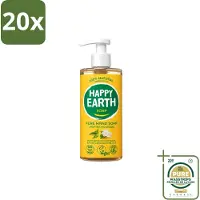 Happy Earth 20 x – Handzeep – 100% Natuurlijk Jasmine Ho Wood – 300 ml - Wasstrips - Natuurlijke Handzeep - Vegan Handzeep - Jasmijn Handzeep - Ho Wood Handzeep - Antibacteriële Handzeep