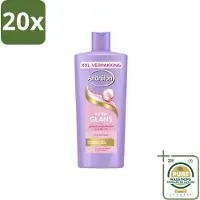Unilever 20 x – Shampoo – Extra Glans – 685 ml - Wasstrips - Haarverzorging - Glansgevende Shampoo - Dof Haar - Zijde-extract - Vitamine C