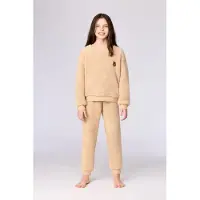 Woody sweater en broek unisex - beige - beer - 262-10-PYM-M/127 - maat 152