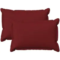 vidaXL Kussensloop 2 st HOUTEN Wijnrood 40 x 60 cm Faux Linnen