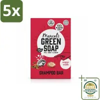 Marcels Green Soap 5 x - Shampoobar - Argan & Oudh - Versterkt & verzorgt - 90 gr - Wasstrips - Shampoobar - Argan En Oudh - Natuurlijke Shampoo - Sulfaatvrije Shampoo - Vegan Shampoo