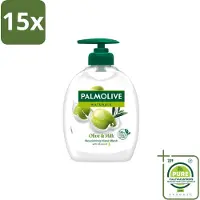 Palmolive 15 x – Handzeep – Melk & Olijf – 300 ml - Grootverpakking - Vaatwasstrips - Handzeep Melk En Olijf - Handen Reinigen - Handen Verzorgen - Melk En Olijf Handzeep - Milde Handzeep