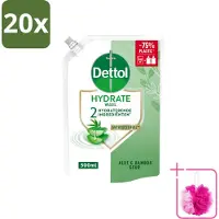 Dettol 20 x - Handzeep Navulling - Hydrate - Aloë Vera & Bamboe - 500 ml - Bulkverpakking - Handzeep - Douchemop - Handen reinigen
