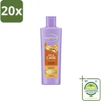 Andrélon 20 x – Shampoo – Oil & Care – 250 ml - Grootverpakking - Vaatwasstrips - Droog Haar - Pluis - Haar Verzorging - Haar Voeding - Arganolie