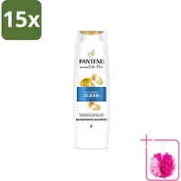 Pantene 15 x – Shampoo – Classic Clean – 400 ml - Bulkverpakking - Haarversterking - Douchemop - Schade door stylen
