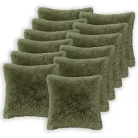 vidaXL Kussensloop 12 st HEERLEN Groen 50 x 50 cm PV Fleece
