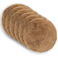vidaXL Kussensloop 6 st HEERLEN Taupe Ø 50 cm PV Fleece