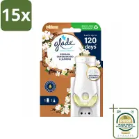 Glade 15 x - Houder Elektrische Olie - Sensual Sandelhout Jasmijn - Wasstrips - Geurhouders - Luchtverfrisser - Elektrische Geurhouder - Geur In Huis - Geur In Woonkamer
