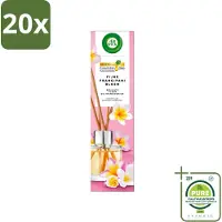 Air Wick 20 x - Geurstokjes - Delicate Frangipani Bloemen - Essentiële Oliën - 40 ml - Grootverpakking - Vaatwasstrips - Geurstokjes - Frangipani - Geur - Essentiële Oliën - Exotische Geur