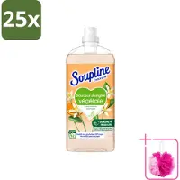 Soupline 25 x - Wasverzachter - Oranjebloesem - 52 Wasbeurten - 1.3L - Bulkverpakking - Wasverzachter - Douchemop - Plantaardige zachtheid