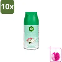 Air Wick 10 x – Navulling – Freshmatic Jasmijn & Appelbloesem – 250 ml - Bulkverpakking - Lentedauw - Douchemop - Geur