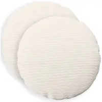 vidaXL Kussensloop 2 st HEERLEN Crèmekleurig Diam. 40 cm corduroy