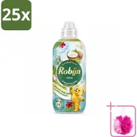 Robijn 25 x – Wasverzachter – Kokos Sensation – 765 ml - Bulkverpakking - Wasverzachter kokos - Douchemop - Wasverzachter tropisch