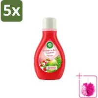 Air Wick 5 x – Luchtverfrisser – Actieve Wiek Framboos & Bloesem – 375 ml - Bulkverpakking - Luchtverfrisser - Douchemop - Geur