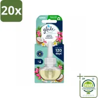 Glade 20 x - Navulling Elektrische Olie - Exotic Tropical Blossoms - Zonder Houder - Grootverpakking - Vaatwasstrips - Tropische Geur - Monoi Olie - Exotische Bloemen - Kokosmelk - Geurhoudend