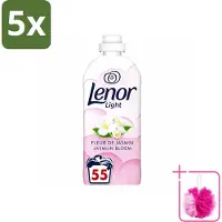 Lenor 5 x Light - Wasverzachter - Jasmijnbloem - Fris & Zacht - 55 Wasbeurten - Bulkverpakking - Wasverzachter - Douchemop - Jasmijn