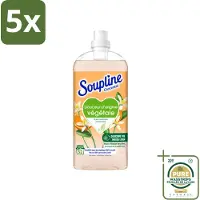 Soupline 5 x - Wasverzachter - Oranjebloesem - 52 Wasbeurten - 1.3L - Wasstrips - Wasverzachter - Plantaardige Zachtheid - Oranje Bloesem - Zachte Was - Natuurlijke Zachtheid