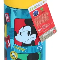 Stor. Drinkfles Mickey - Inhoud 620 ml - Meerkleurig Design - Handig Voor Onderweg - Geschikt Voor Kinderen - Praktische Waterfles Met Dop - Ideaal Voor School, Sport Of Onderweg