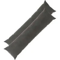 vidaXL Kussensloop 2 st HEERLEN Donkergrijs 40 x 145 cm fluweel