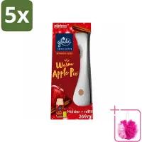 Glade 5 x - Houder Automatische Spray - Warme Appeltaart Limited Edition - 269 ml - Bulkverpakking - Warm apple pie geur - Douchemop - Automatische geur