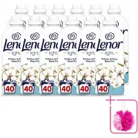 Lenor 12 x Light - Wasverzachter - Katoen Fris - Fris & Zacht - 40 Wasbeurten - Bulkverpakking - Wasverzachter katoen - Douchemop - Wasverzachter katoen fris