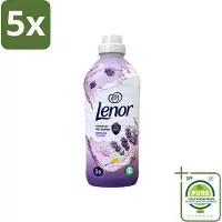Lenor 5 x – Wasverzachter – Lavender & Kamille – 56 Wasbeurten – 1176 ml - Grootverpakking - Vaatwasstrips - Wasverzachter - Lavendel - Kamille - Wasgeur - Wasverzachting