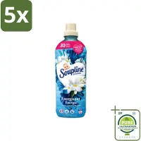 Soupline 5 x – Wasverzachter – Energie Jasmijn & Witte Bloemen – 950 ml - Grootverpakking - Vaatwasstrips - Wasverzachter - Jasmijn - Witte Bloemen - Fris - Energie