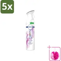 Febreze 5 x Spray - Zero % - Orchidee - Luchtverfrisser - 300ml - Bulkverpakking - Luchtverfrisser - Douchemop - Geuren verwijderen