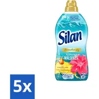 Silan 5 x Aromatherapy - Wasverzachter - Relaxing Maldives - Essentiële Oliën en Langdurige Parfum - 48 Wasbeurten - 1.056L - Voordeelverpakking - 5 stuks
