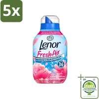 Lenor 5 x - Wasverzachter - Fresh Air - Fleurige Bloesem - 36 Wasbeurten - Grootverpakking - Vaatwasstrips - Wasverzachter - Frisheid - Buiten Gedroogd Was - Bloemige Geur - Wasgoed