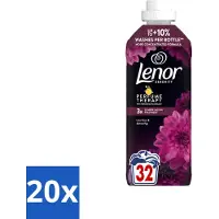 Lenor 20 x – Wasverzachter – Lotus Flower & Diamond Figs – 32 Wasbeurten – 675 ml - Voordeelverpakking - 20 stuks