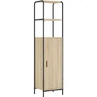 vidaXL Highboard Sonoma Eiken 40 x 33 x 161 cm Bewerkt hout
