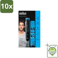 Braun 10 x - Trimset - 7-in-1 - 1 Trim Apparaat - 6 Opzetstukken - Grootverpakking - Vaatwasstrips - Baard Trimmer - Gezichtshaar Trimmer - Neushaar Trimmer - Scheermes - Baard Onderhoud