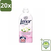 Lenor 20 x Light - Wasverzachter - Jasmijnbloem - Fris & Zacht - 55 Wasbeurten - Grootverpakking - Vaatwasstrips - Wasverzachter - Jasmijn - Wasverzachter Jasmijn - Milde Frisheid - Zachte Was