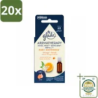 Glade 20 x - Mistnavulling Pure Happiness - Aromatherapie - 17,4 ml - Wasstrips - Aromatherapie - Geurverspreiding - Luchtverfrisser - Geur - Geurboost