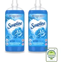 Soupline 2 x – Wasverzachter – Active Fresh Frisheid van Blauwe Anjer – 2 L - Grootverpakking - Vaatwasstrips - Wasverzachter - Frisheid - Blauwe Anjer - Wasgoed - Kleding