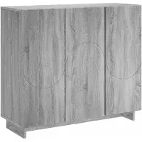 vidaXL Dressoir Grijs Sonoma 85,5 x 31 x 75 cm Bewerkt hout