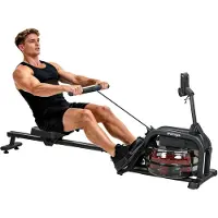 SPORTNOW Roeimachine - Staal, Kunststof - 170x46x77cm - Zwart