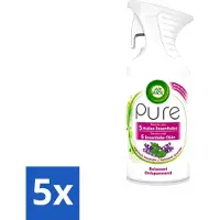 Air Wick 5 x Pure - Luchtverfrisser Spray - Essentiële Oliën - Lavendel - 250ml - Voordeelverpakking - 5 stuks
