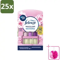 Ambi Pur 25 x - 3Volution - Navulling - Vleugje Bloesem - 20 ml - Bulkverpakking - Geurverspreider - Douchemop - Frisheid