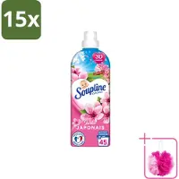 Soupline 15 x – Wasverzachter – Japanse Tuin – 950 ml - Bulkverpakking - Wasverzachter - Douchemop - Zachte wasgoed
