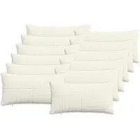 vidaXL Kussensloop 12 st ALMELO Crèmekleurig 40 x 80 cm corduroy