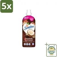 Soupline 5 x – Wasverzachter – Verwarmende Kokosnoot & Witte Bloemen – 950 ml - Wasstrips - Wasverzachter - Kokosnoot - Witte Bloemen - Warme Geur - Wasgoed