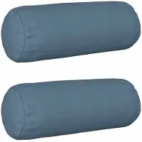 vidaXL Kussensloop 2 st HEERLEN Jeans Blauw Ø 15 x 40 cm Stof