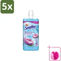 Soupline 5 x – Wasverzachter – Nevel van Frisheid – 1,35 L - Bulkverpakking - Wasverzachter - Douchemop - Nevel van frisheid