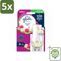 Glade 5 x - Houder Elektrische Olie - Relaxing Zen - Grootverpakking - Vaatwasstrips - Relaxatie - Ontspanning - Geur - Sfeer - Sfeerontspanning