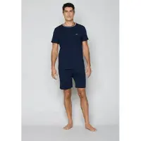 JOOP! Pyjama kort ' Loungewear ' donkerblauw