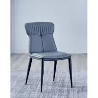 AEA Kunstleder Sitzer Designer Esszimmer Blauer Stuhl Polsterstühle 1-Sitzer