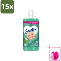 Soupline 15 x - Wasverzachter - Aloë Vera - 56 Wasbeurten - 1.3L - Bulkverpakking - Wasverzachter aloë vera - Douchemop - Frisse geur
