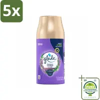 Glade 5 x - Automatische Spray - Tranquil Lavender & Aloë - 269 g - Grootverpakking - Vaatwasstrips - Lavendel - Aloe Vera - Viooltjesblad - Ontspanning - Geur